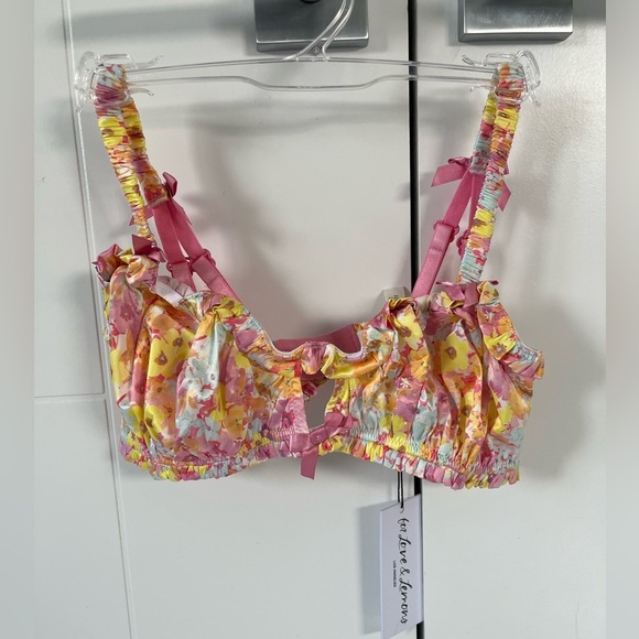NWT For Love & Lemons/ Spring-Summer 2022 Collection/60’s inspired bra/Size US S - Picture 7 of 12
